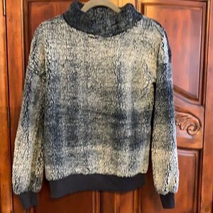 Poof Sherpa style mock neck sweatshirt- size L